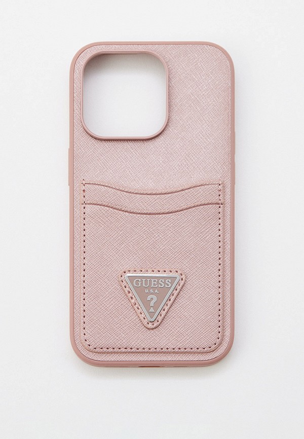 

Чехол для iPhone Guess, Розовый, 14 Pro с карманом для карт