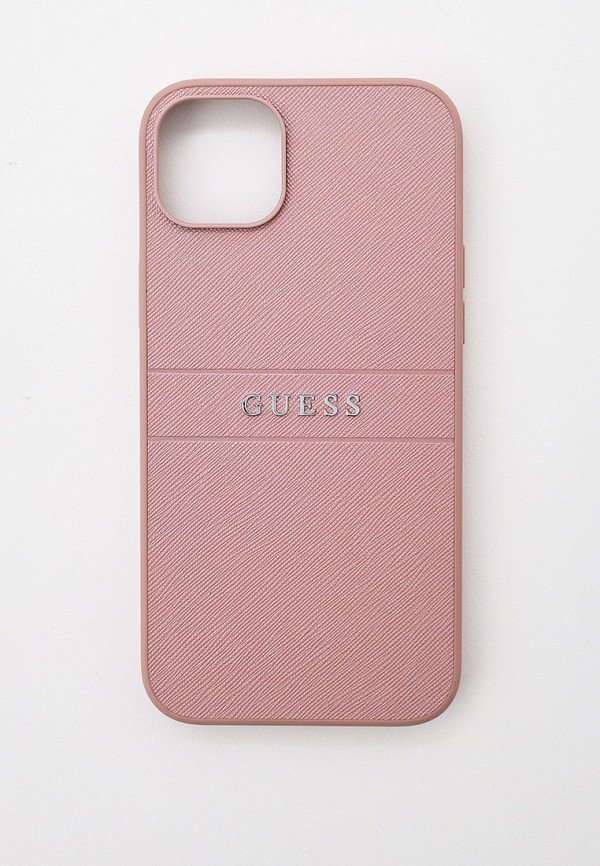 

Чехол для iPhone Guess, Розовый, 14 Plus, из экокожи