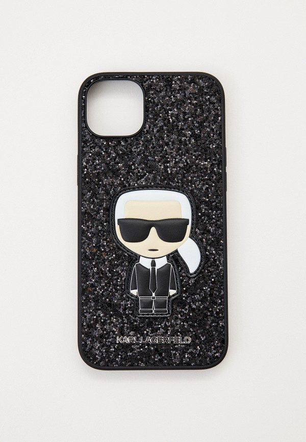 

Чехол для iPhone Karl Lagerfeld, Черный, 14 Plus с покрытием из блесток