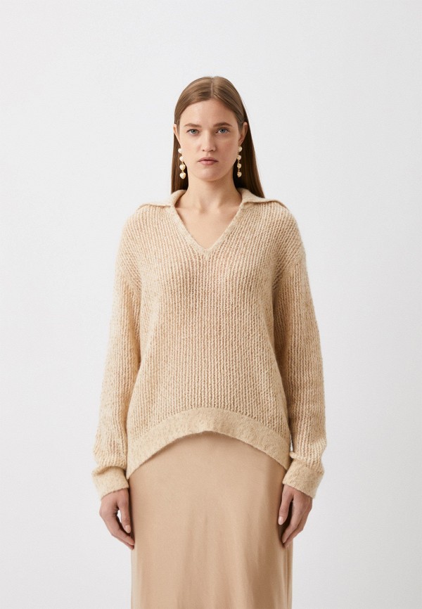 Пуловер And the Brand цвет Бежевый 