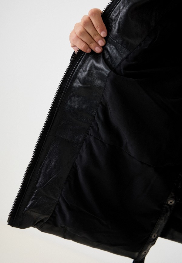 фото Куртка кожаная утепленная снежная королева