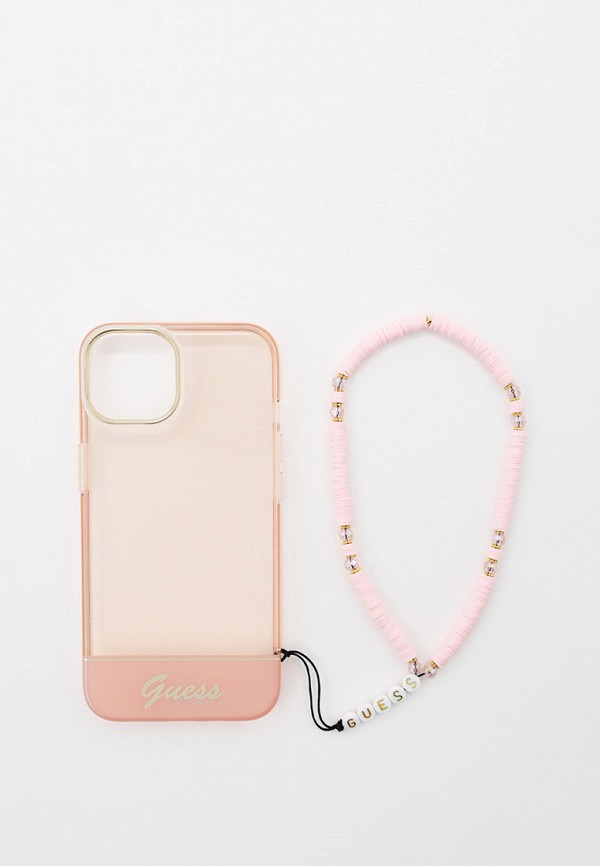 

Чехол для iPhone Guess, Розовый, 14 с петлей на запястье