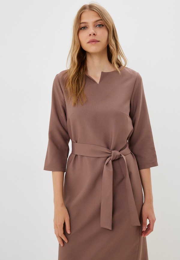 Платье Vera Yakimova коричневый, размер 48, фото 2