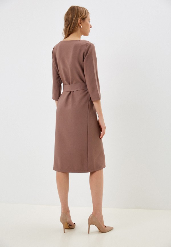 Платье Vera Yakimova коричневый, размер 48, фото 3