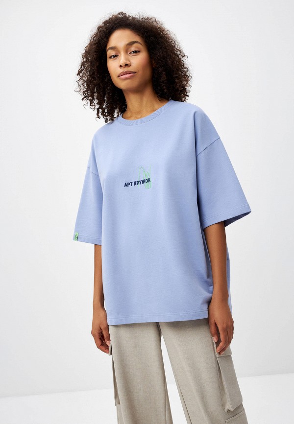 

Футболка Sela, Голубой, ENDY OVERSIZE FIT