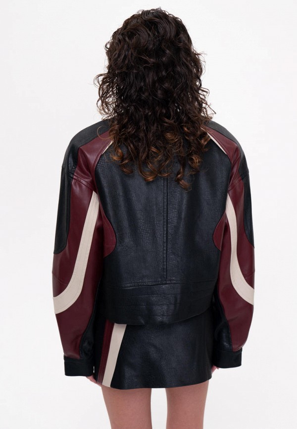 Куртка кожаная Shi-shi цвет Черный  Фото 3