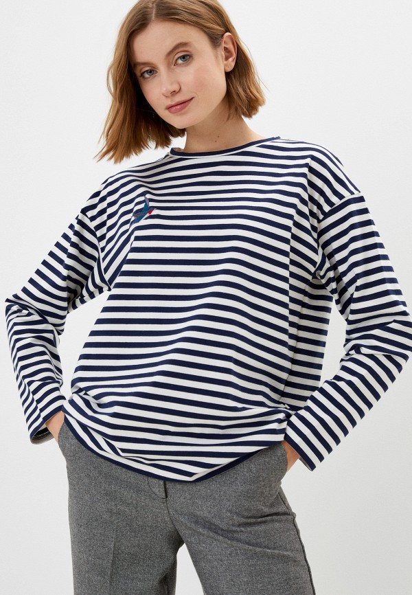 

Лонгслив Берегите Птиц, Синий, Oversize, Ласточка