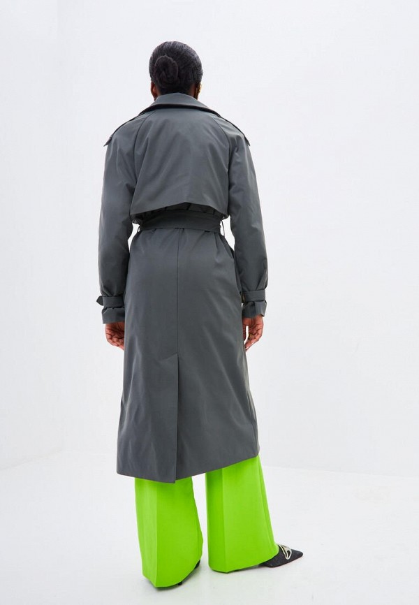 Плащ Noele Boutique серый, размер 42, фото 2