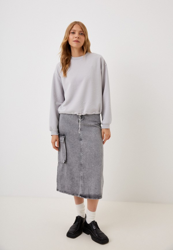 Свитшот Zolla серый, размер 40, фото 2