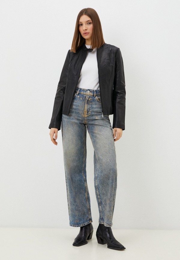 фото Куртка кожаная снежная королева