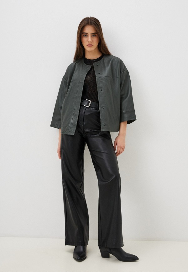 фото Куртка кожаная снежная королева