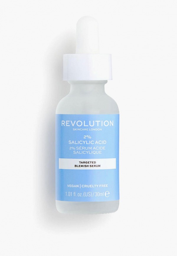 Сыворотка для лица Revolution Skincare 2% Salicylic Acid BHA Anti Blemish Serum, 30 мл уход за лицом revolution skincare сыворотка для лица с коноплей сатива и каннабидиолой питательная