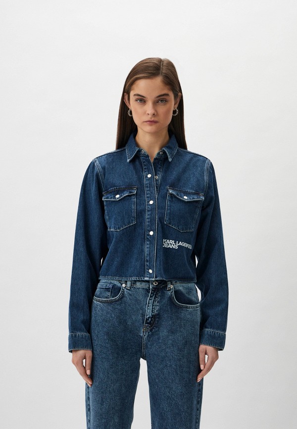 Рубашка джинсовая Karl Lagerfeld Jeans цвет Синий 