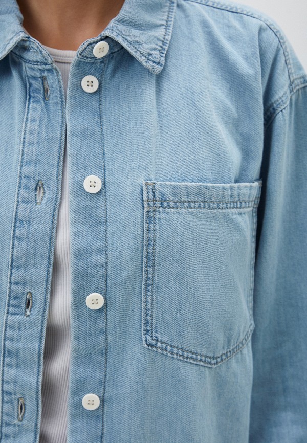 Рубашка джинсовая Tom Tailor цвет Голубой  Фото 4