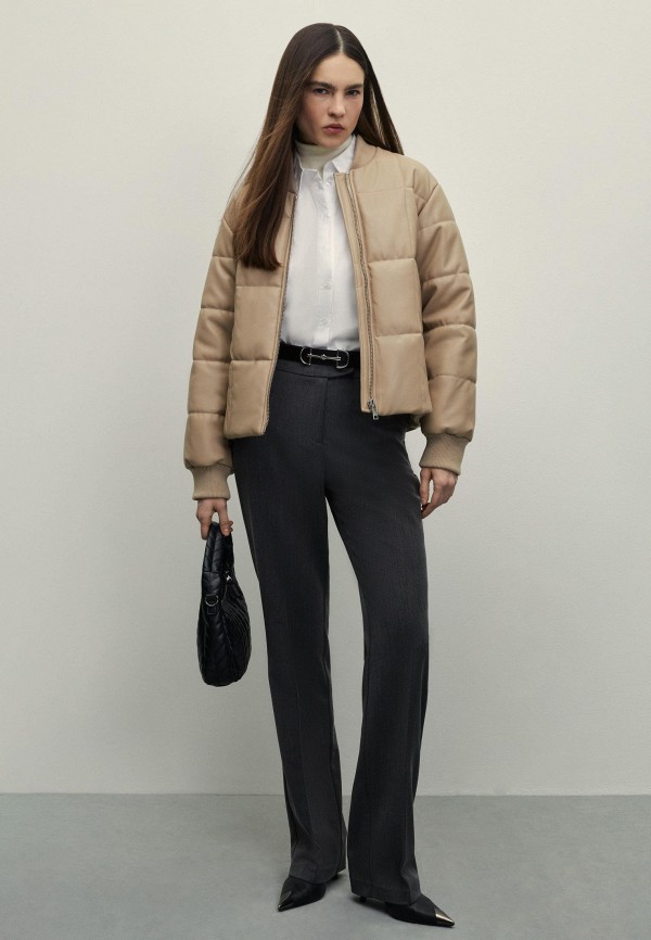 фото Куртка кожаная утепленная zarina