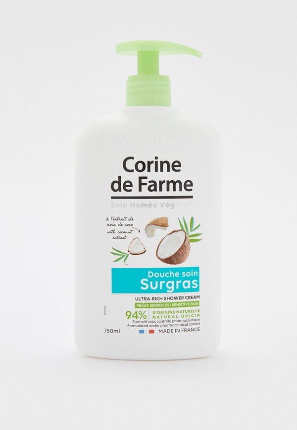 Крем для душа Corine de Farme питательный и успокаивающий гель для душа corine de farme coconut water 750 мл