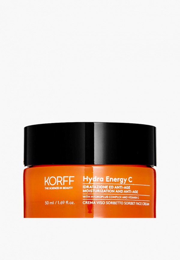 Крем для лица Korff 50 мл, с витамином C для сияния кожи лица увлажняющий Hydra Energy C MOISTURIZATION AND A