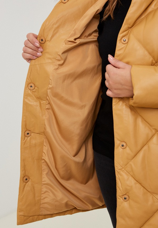 фото Куртка кожаная утепленная снежная королева