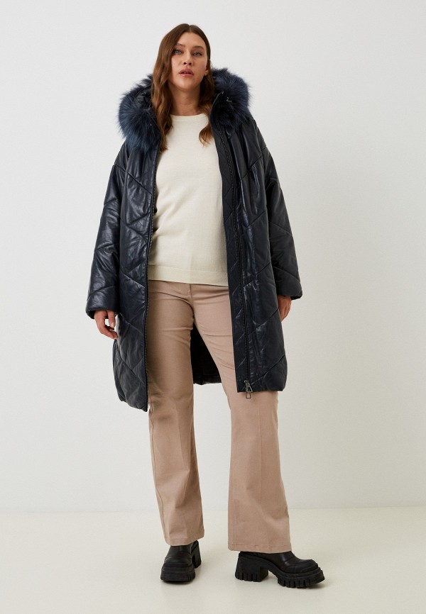 фото Куртка кожаная утепленная снежная королева