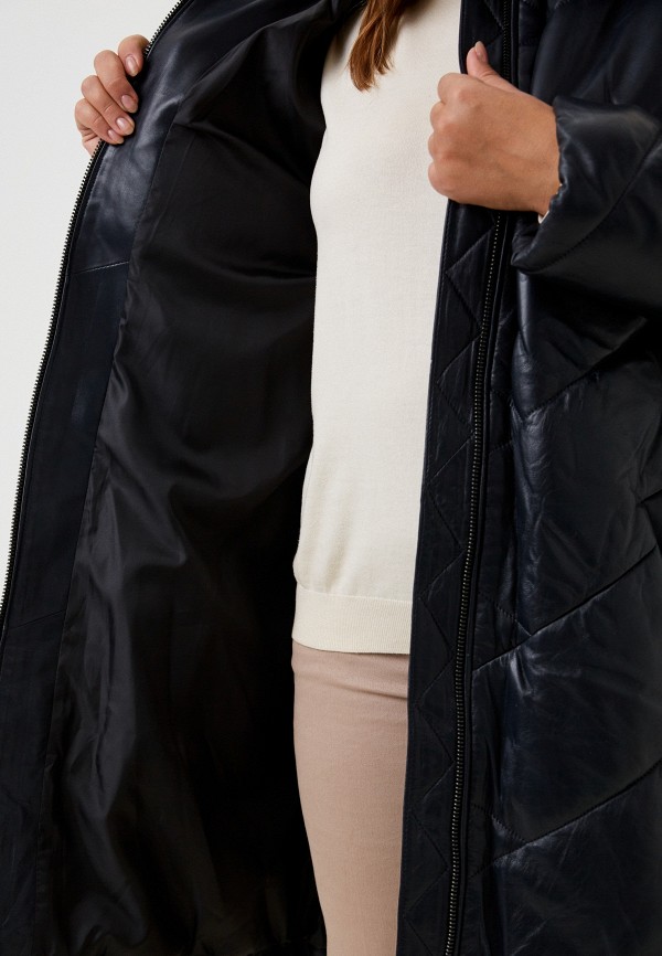 фото Куртка кожаная утепленная снежная королева