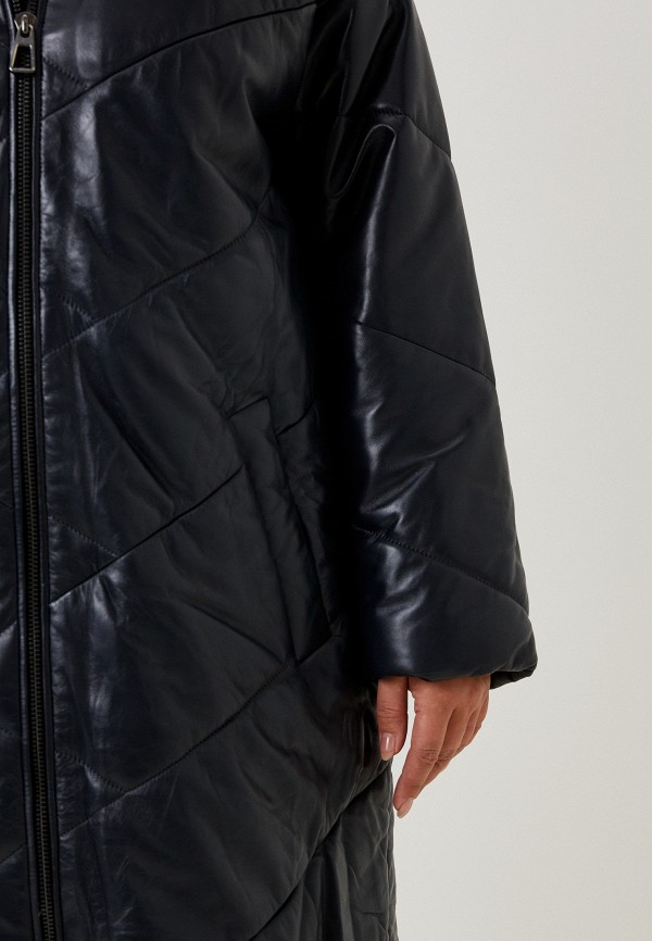 фото Куртка кожаная утепленная снежная королева