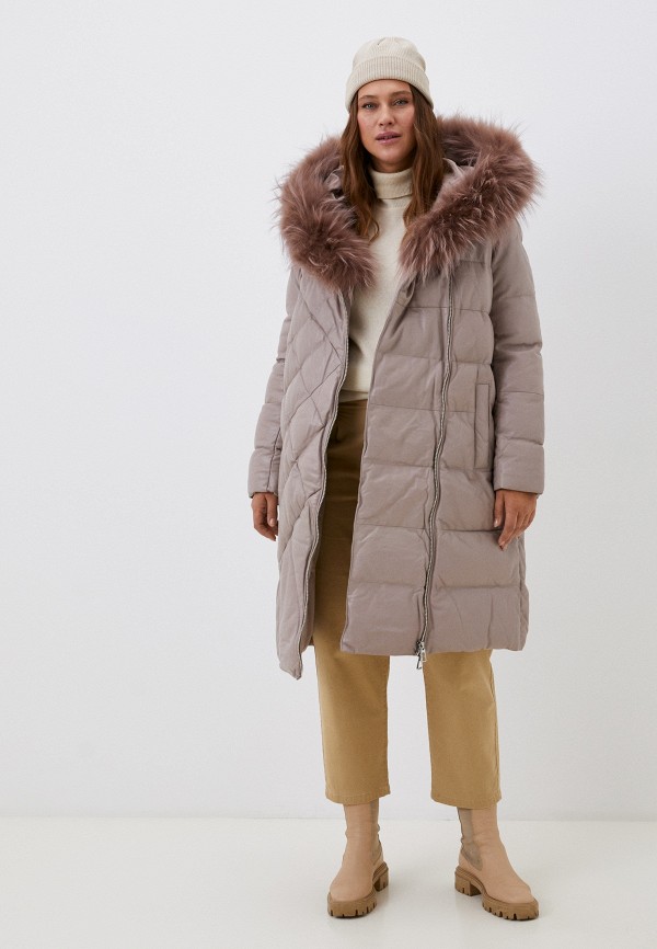 фото Куртка кожаная утепленная снежная королева