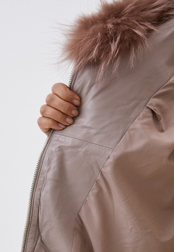 фото Куртка кожаная утепленная снежная королева