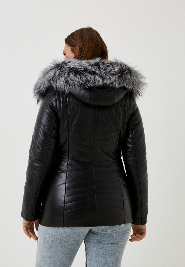 фото Куртка кожаная утепленная снежная королева