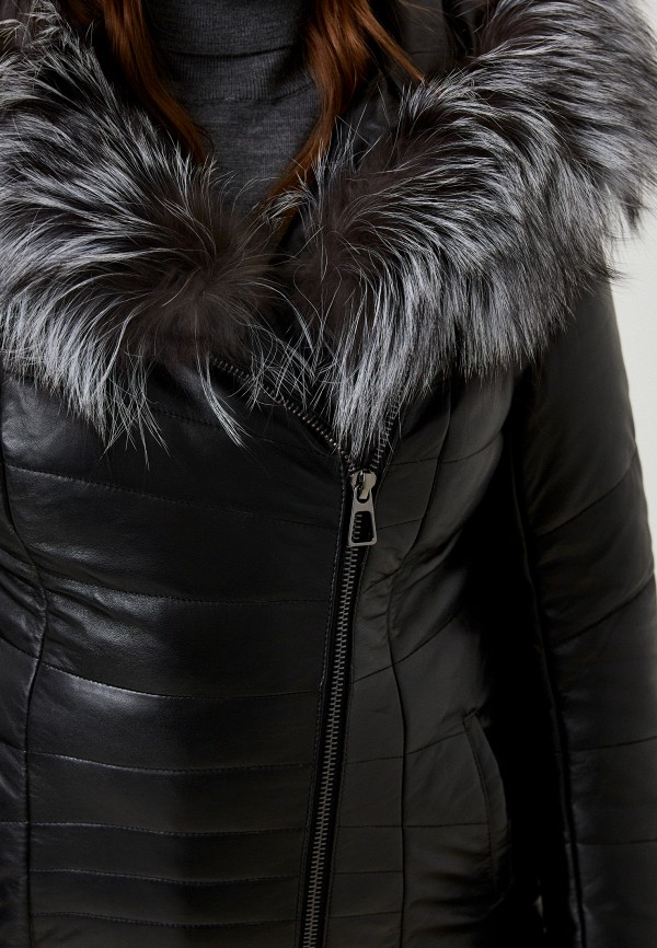 фото Куртка кожаная утепленная снежная королева