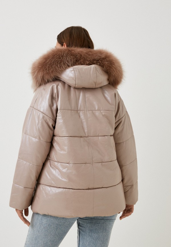 фото Куртка кожаная утепленная снежная королева