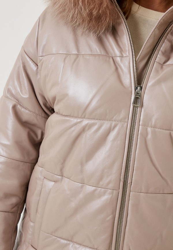 фото Куртка кожаная утепленная снежная королева