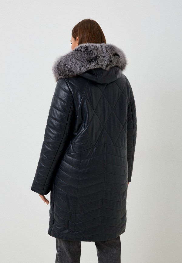 фото Куртка кожаная утепленная снежная королева