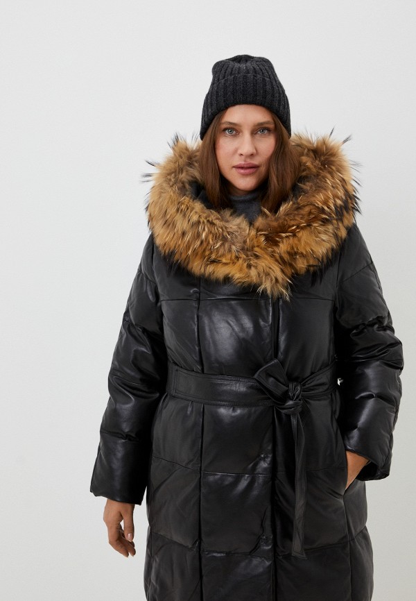 фото Куртка кожаная утепленная снежная королева