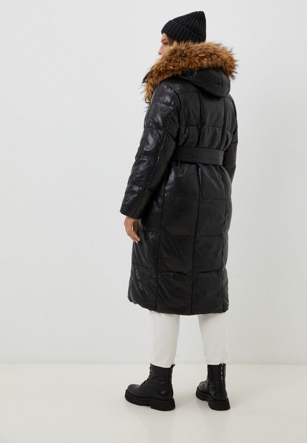 фото Куртка кожаная утепленная снежная королева