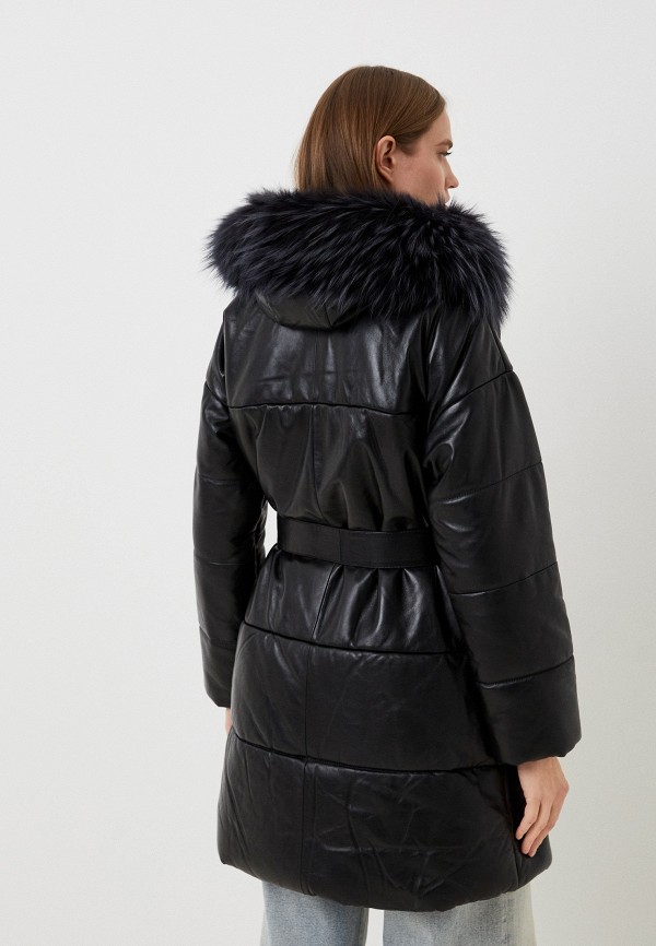 фото Куртка кожаная утепленная снежная королева