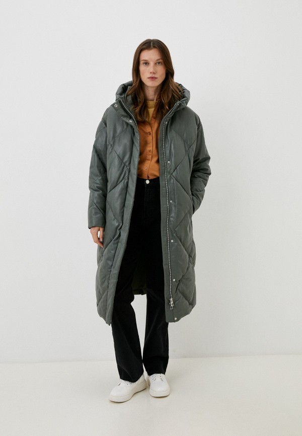 фото Куртка кожаная утепленная снежная королева