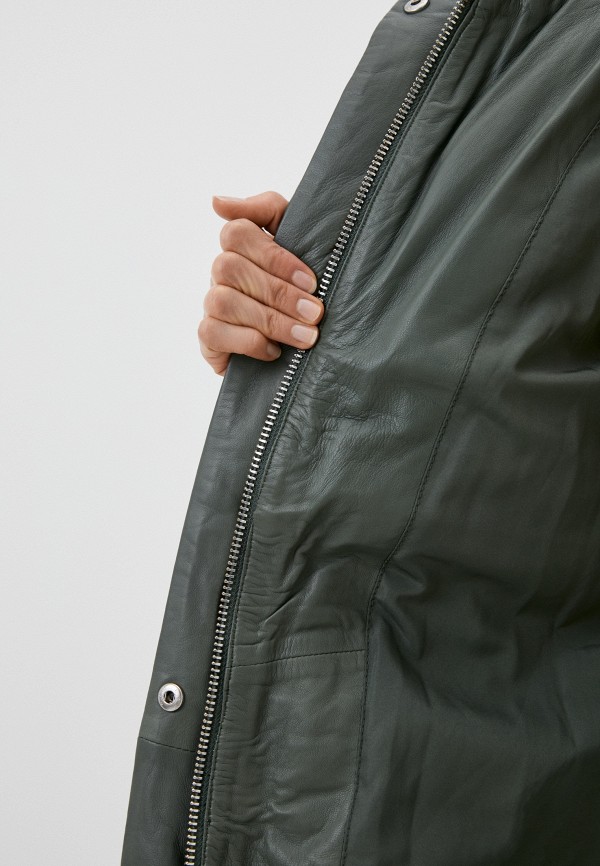 фото Куртка кожаная утепленная снежная королева