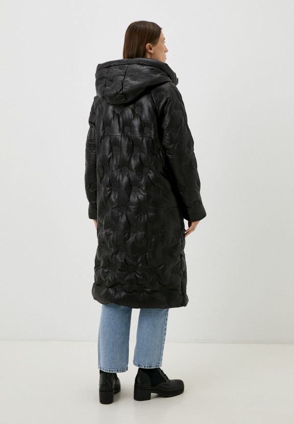 фото Пуховик кожаный снежная королева