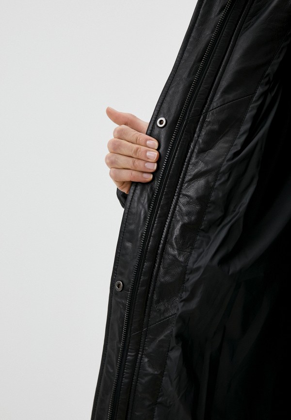 фото Пуховик кожаный снежная королева