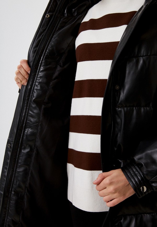 фото Куртка кожаная утепленная снежная королева