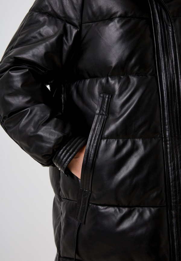 фото Куртка кожаная утепленная снежная королева