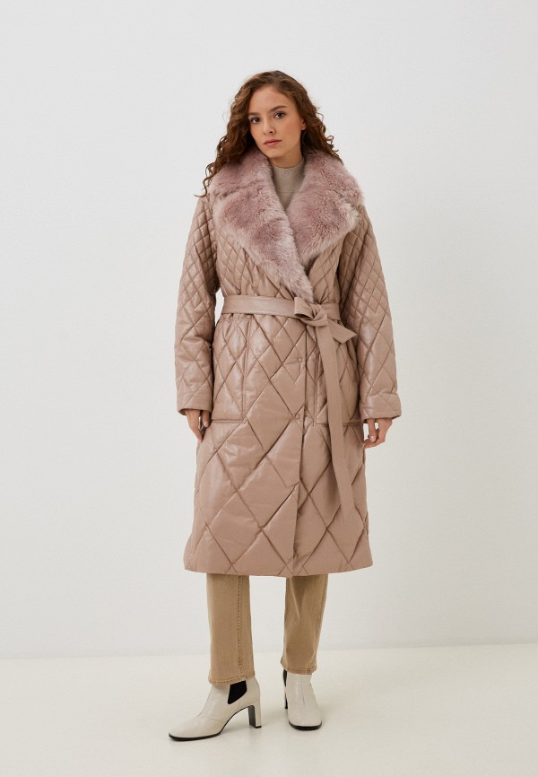 фото Куртка кожаная утепленная снежная королева