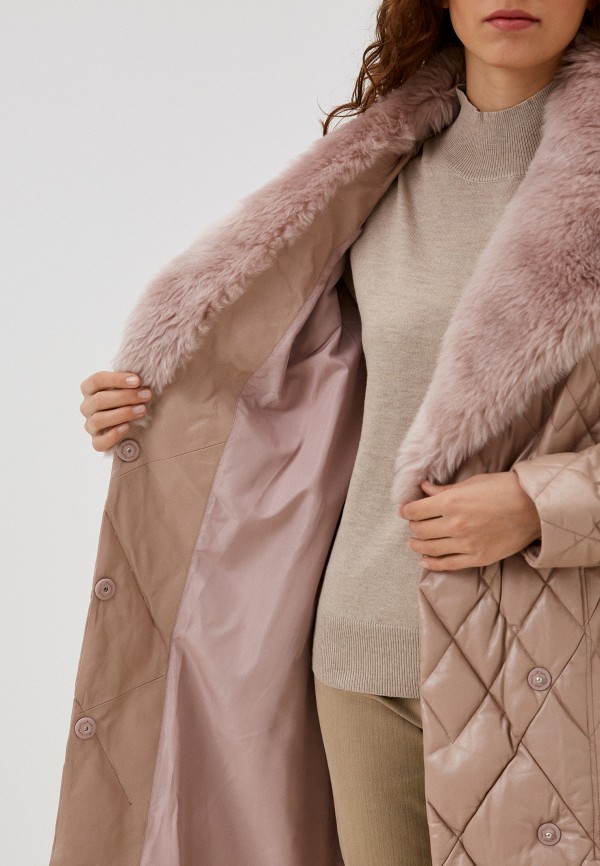 фото Куртка кожаная утепленная снежная королева