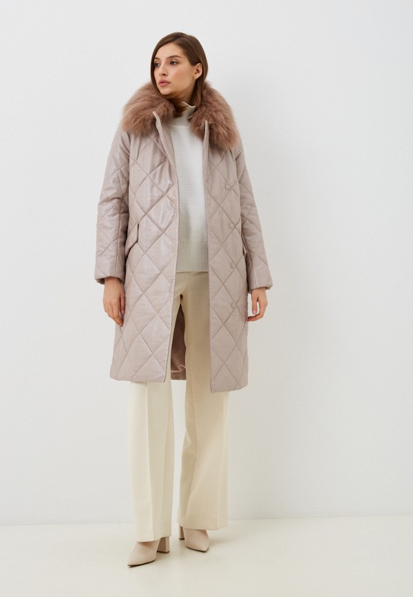 фото Куртка кожаная утепленная снежная королева