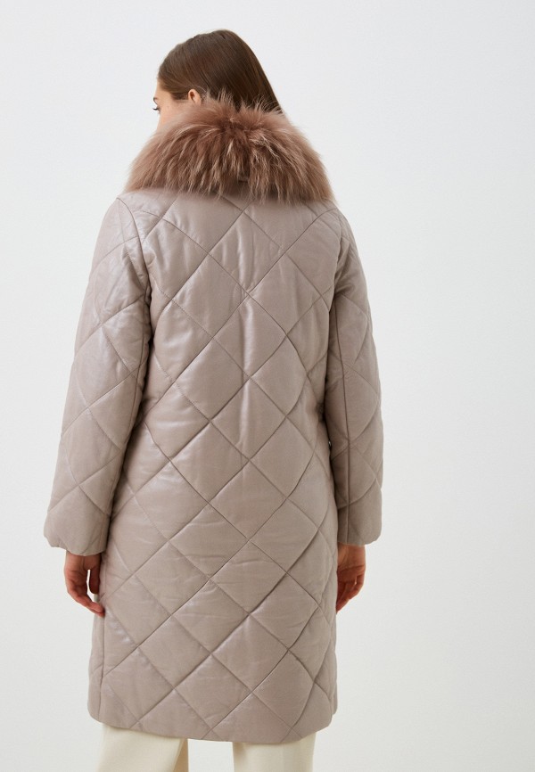 фото Куртка кожаная утепленная снежная королева