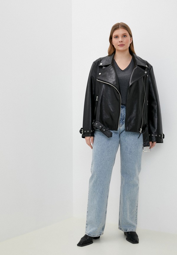 фото Куртка кожаная снежная королева