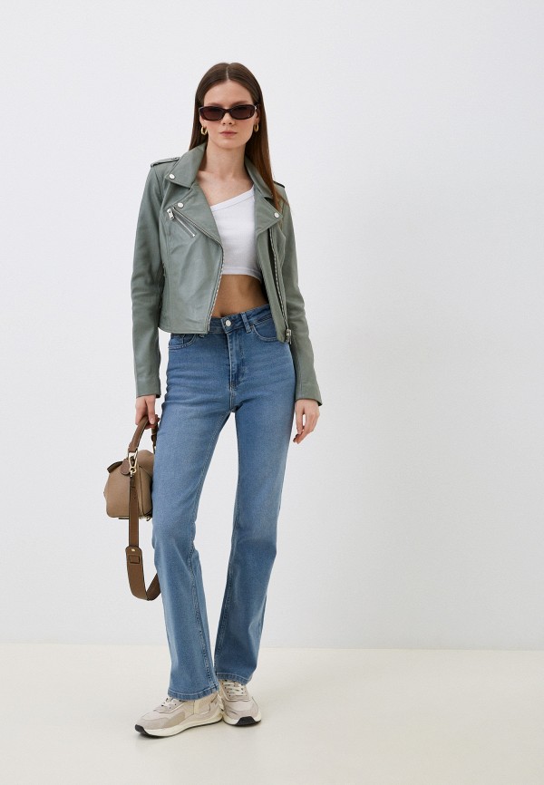 фото Куртка кожаная снежная королева