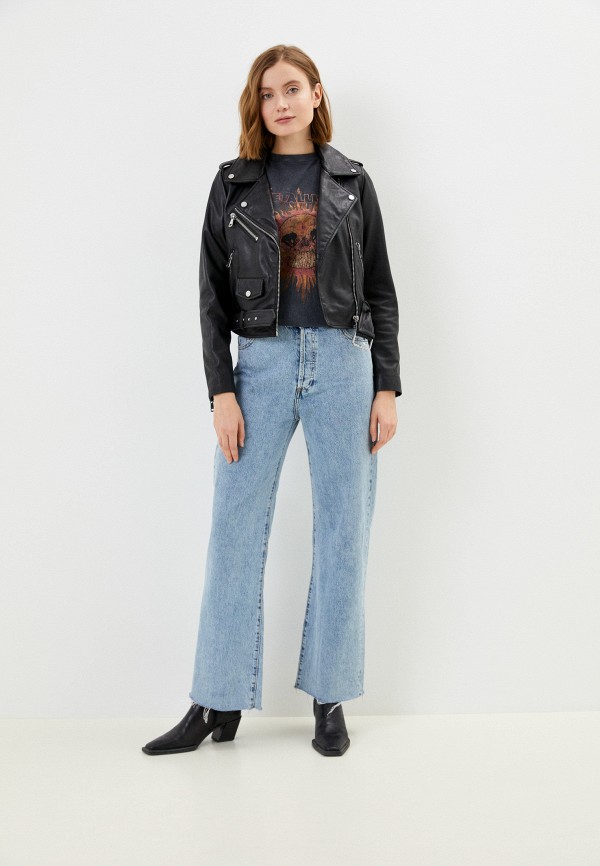 фото Куртка кожаная снежная королева