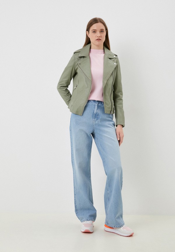 фото Куртка кожаная снежная королева