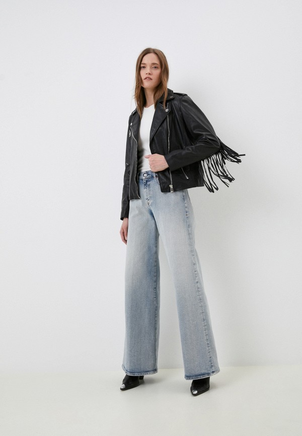 фото Куртка кожаная снежная королева